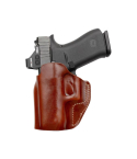 Tan Lined Leather IWB Holster With Polymer Clip