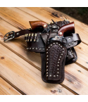 Tequila Ladies Rig – Leather Gun Belt with Double Holster | Open Top OWB Leather Western Holster