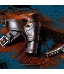The Fort Laramie Roper Leather Gun Belt With Bullet Loops - Open Top OWB Leather Western Holster