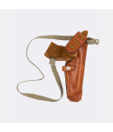 Vertical Leather Shoulder Holster With Dual Retention – full product view