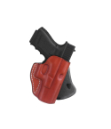 Glock 17/22 Premium Leather Holster – Handmade Adjustable Paddle Holster in Brown