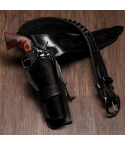 Westerner Fast Draw Leather Gun Belt with Bullet Loops – Open Top OWB Western Leather Holster