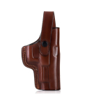 Handcrafted Slim-Design OWB Leather Gun Holster – Custom Molded for Perfect Fit with Front Security Strap