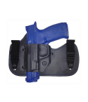 Black Hybrid IWB Holster front view with molded thermo shell
