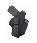 Black nylon IWB holster with integrated magazine pouch
