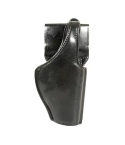 Black Leather Belt Holster With Thumb Break Retention