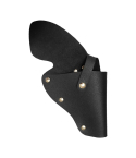 Black Leather Revolver Hunting Holster With Strap