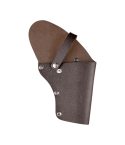 Brown Leather Revolver Hunting Holster With Strap front view