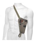 Canvas Shoulder Holster With Pistol And Magazine On Mannequin
