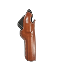 Dual Angle Leather Hunter Holster – tan leather belt holster – dual slot field carry design for large revolvers