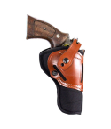 Dual Angle OWB hunter holster front profile with revolver
