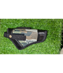 Green Nylon Pistol Cover Holster on grass front angled view