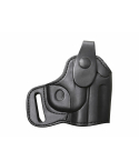 Leather Backup Thumb Snap Holster black leather compact pistol holster