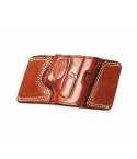 Leather Belt Bikini Holster minimalist molded leather belt holster front view
