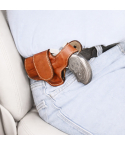 Leather Driving Holster With Thumb Snap For Derringer
