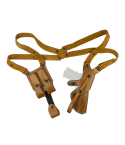 Leather Elite Shoulder Holster With Double Mag Pouch full shoulder rig system