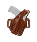 Leather High Ride Belt Holster With Thumb Break brown leather high ride carry holster