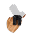 Leather IWB Guard Holster front view with molded pocket and reinforced mouth