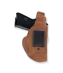 Leather IWB Thumb Break Holster front view with reinforced retention strap