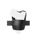 Leather Belt Carry Holster With Protective Body Shield black leather version showing OWB belt slot carry design