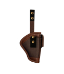 Nylon Pistol Cover Holster front product view with snap strap and belt loop extension