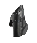 Premium Leather Thumb Break OWB Holster Black Leather Front View
