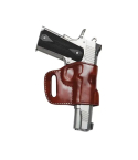 Russet Leather OWB Belt Holster For Compact Pistol