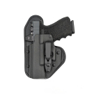 Appendix strong-side optic-ready holster showing front view with Kydex shell and belt clip