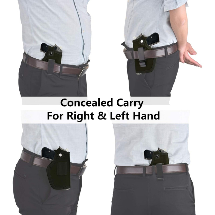 Green Universal Ambidextrous Nylon IWB/OWB Clip Holster