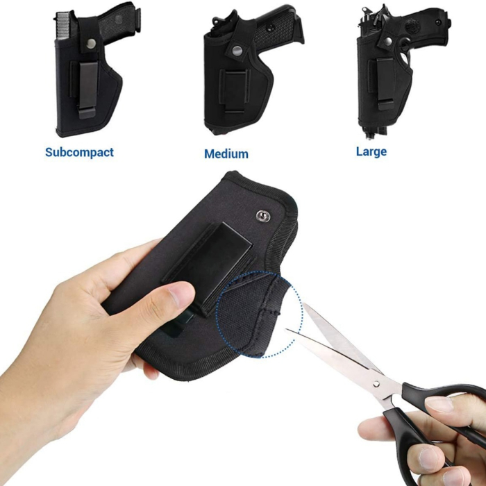 Black Universal Ambidextrous Nylon IWB/OWB Clip Holster