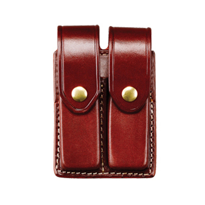 Brown Leather Double Magazine Holder