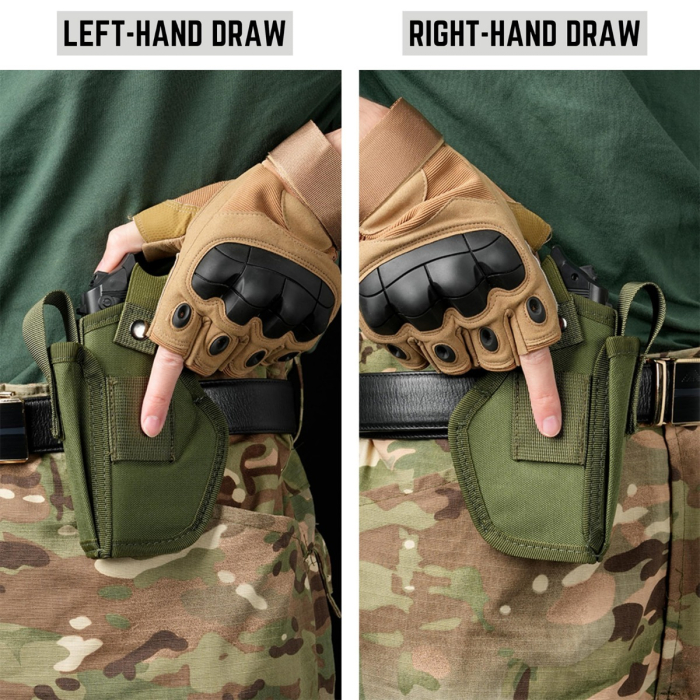 Army Green Nylon IWB OWB Holster With Mag Pouch