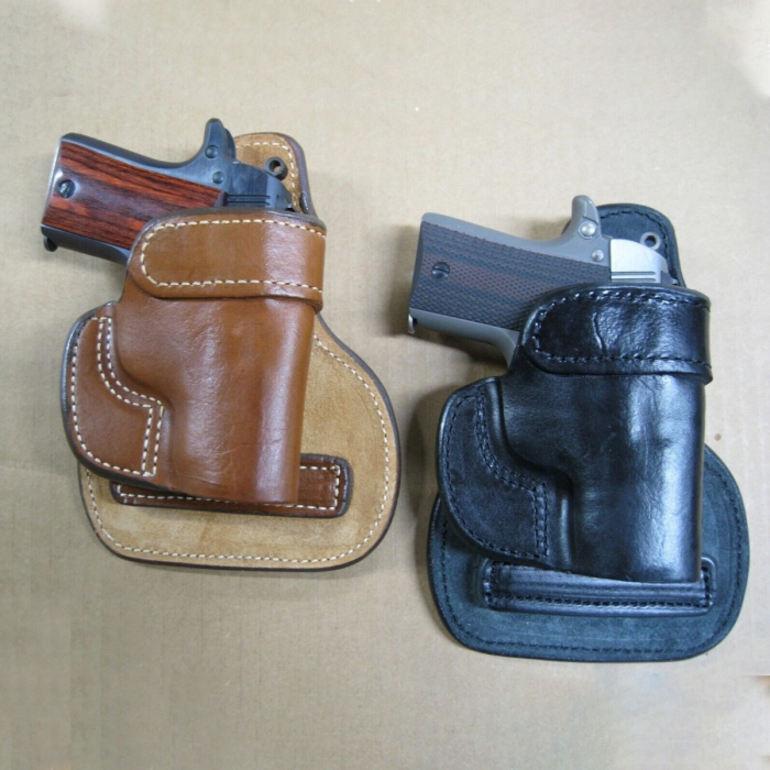 Azula All Leather OWB Paddle Concealment Black Holster 