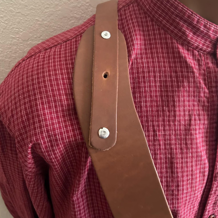 Leather Shoulder Carry Strap for Holsters with Open Slot