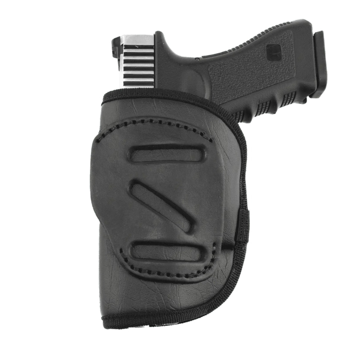 Black Eco Leather Four Way Open Top Holster