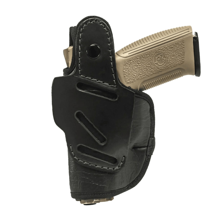Black Eco Leather Four Way Thumb Break Holster