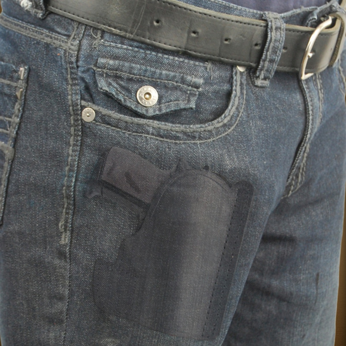 Black Leather Ambidextrous Pocket Holster