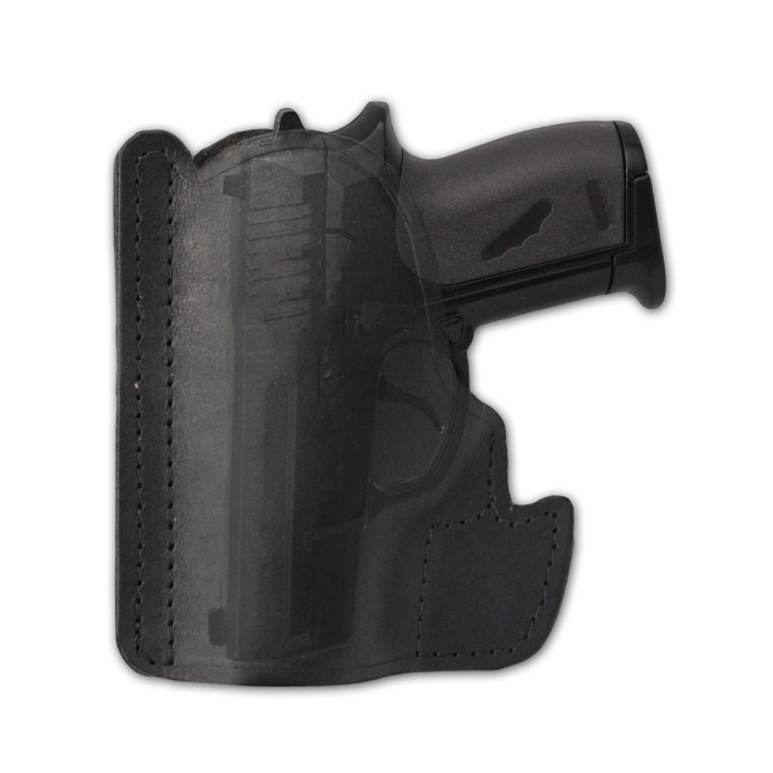 Black Leather Ambidextrous Pocket Holster