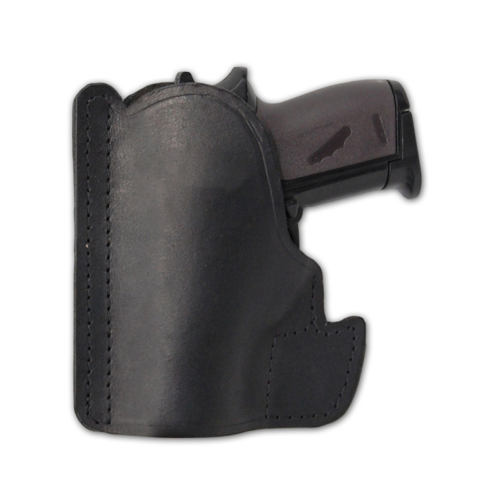 Black Leather Ambidextrous Pocket Holster