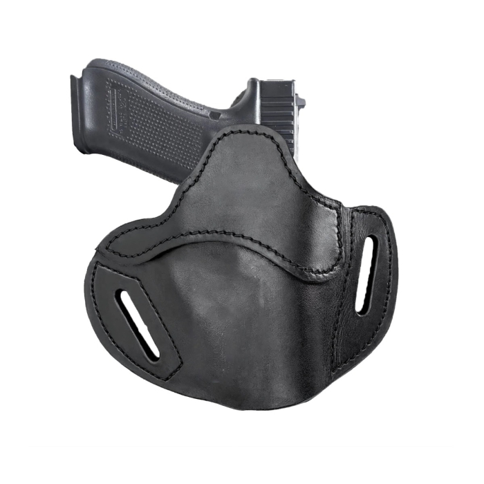 Black Leather Close Contact OWB Holster