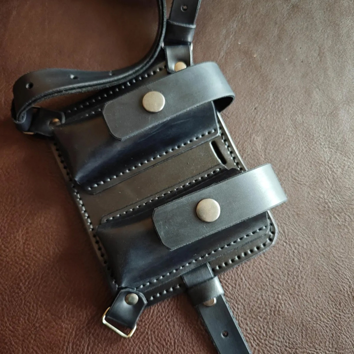Black Leather Shoulder Holster Set for HK VP9