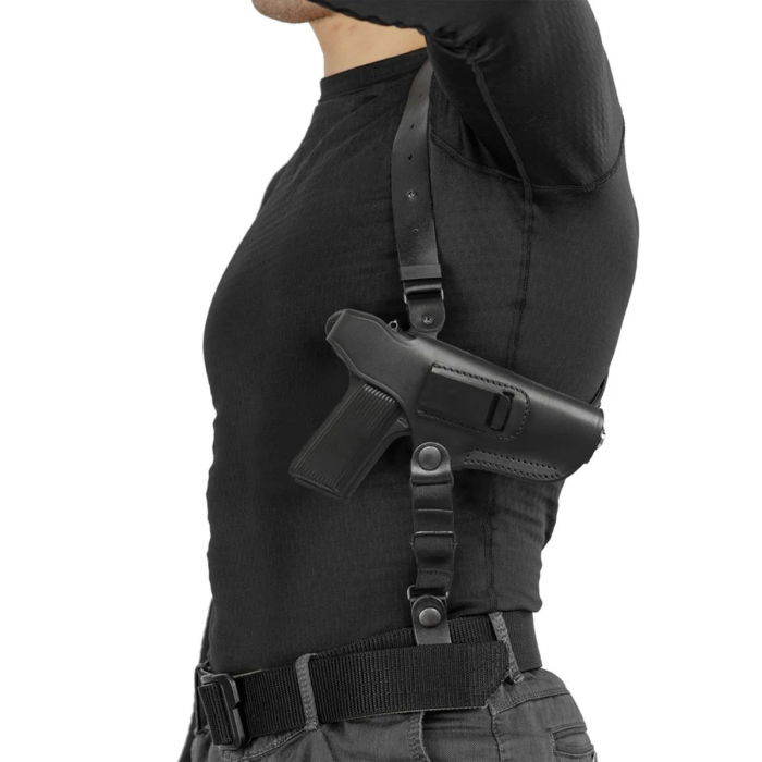 Black Leather Shoulder Holster for TT Tokarev M57