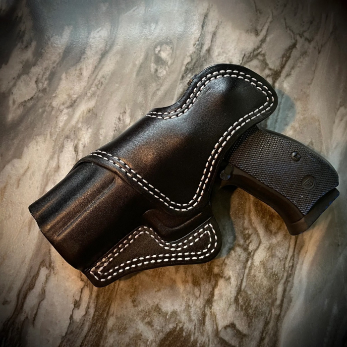 Black Leather IWB Clip Holster
