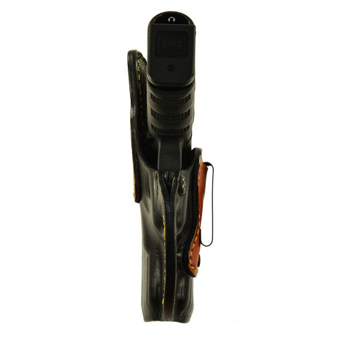 Black Leather IWB Tim Schmidt Signature Holster