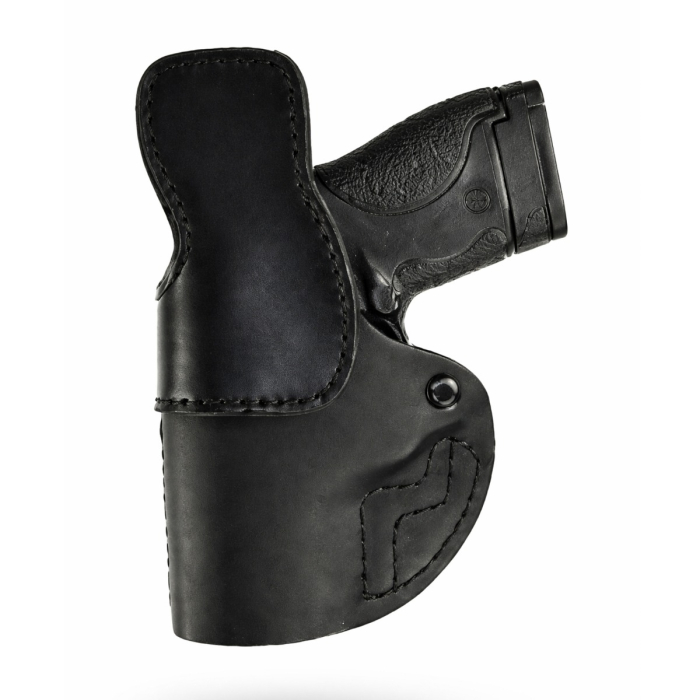 Black Leather IWB Tuckable Hunting Holster