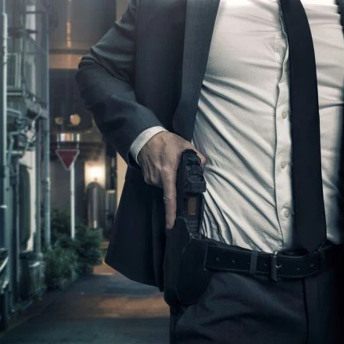 Black Leather Locking OWB Holster