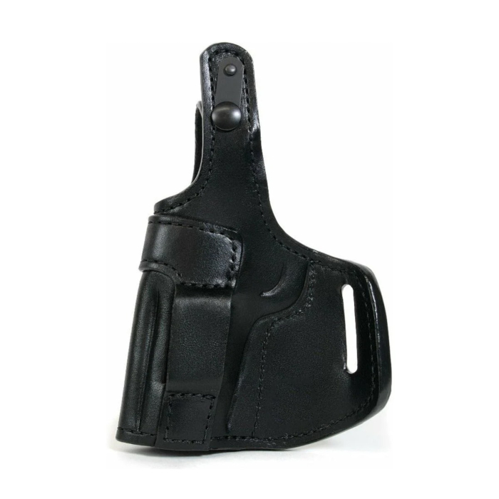 Black Leather OWB Holster With Thumb Break