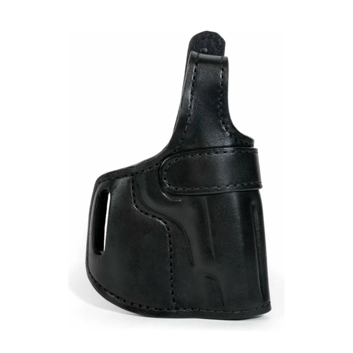 Black Leather OWB Holster With Thumb Break