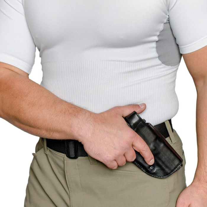 Black Leather OWB Revolver Holster