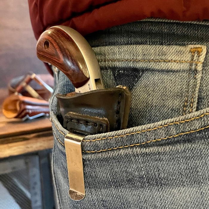 Black Leather Pocket Holster